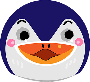 Surprised penguin head
