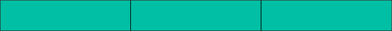 Teal-Green Rectangle Fraction 3:3