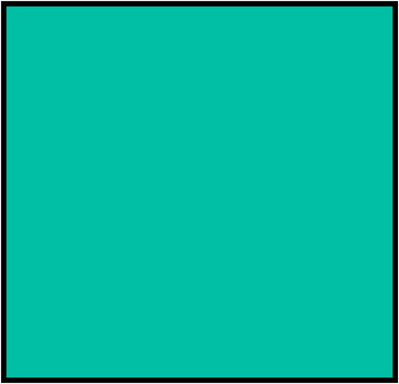 Teal-Green Rectangle Fraction 1:1