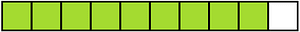 Lime Rectangle Fraction 9:10