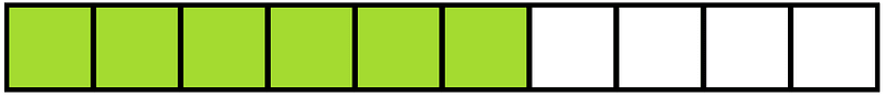 Lime Rectangle Fraction 6:10