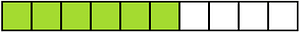 Lime Rectangle Fraction 6:10