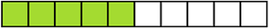 Lime Rectangle Fraction 5:10