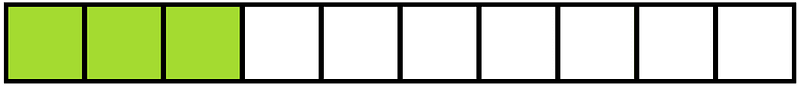 Lime Rectangle Fraction 3:10