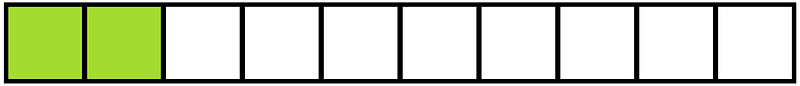 Lime Rectangle Fraction 2:10