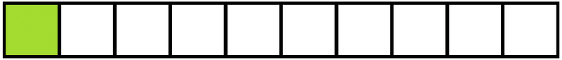 Lime Rectangle Fraction 1:10