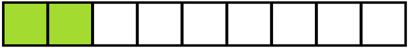 Lime Rectangle Fraction 2:9