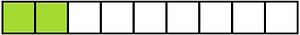 Lime Rectangle Fraction 2:9