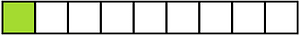Lime Rectangle Fraction 1:9