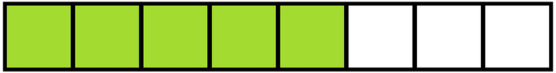 Lime Rectangle Fraction 5:8