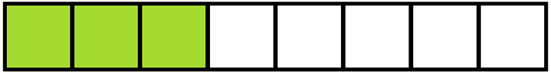 Lime Rectangle Fraction 3:8