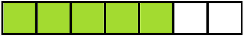 Lime Rectangle Fraction 5:7