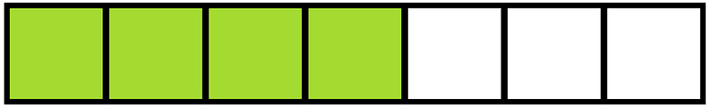 Lime Rectangle Fraction 4:7