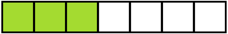 Lime Rectangle Fraction 3:7