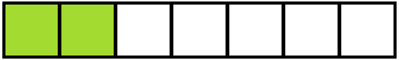 Lime Rectangle Fraction 2:7