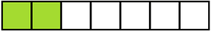 Lime Rectangle Fraction 2:7
