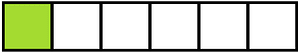 Lime Rectangle Fraction 1:6