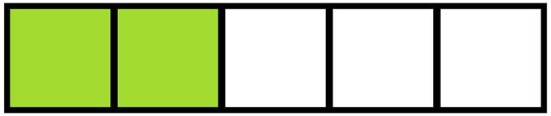 Lime Rectangle Fraction 2:5