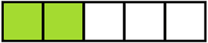 Lime Rectangle Fraction 2:5