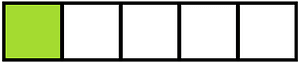 Lime Rectangle Fraction 1:5