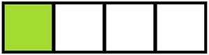 Lime Rectangle Fraction 1:4