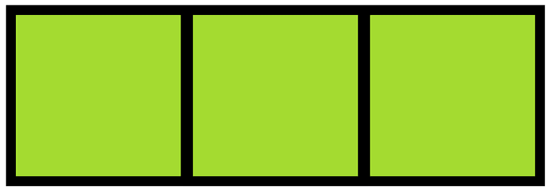 Lime Rectangle Fraction 3:3