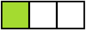 Lime Rectangle Fraction 1:3