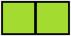 Lime Rectangle Fraction 2:2