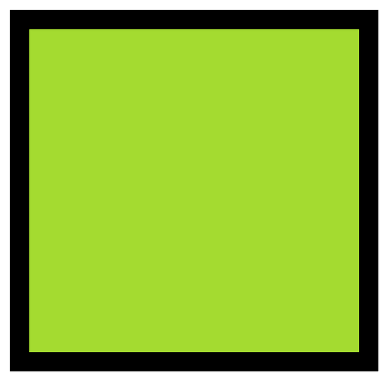 Lime Rectangle Fraction 1:1