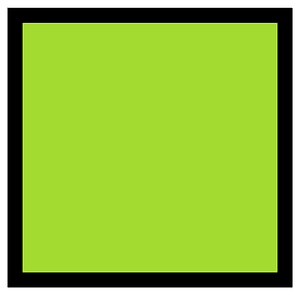 Lime Rectangle Fraction 1:1