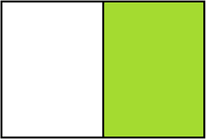 Lime Rectangle Fraction 1:2