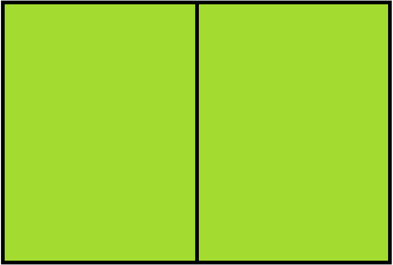 Lime Rectangle Fraction 2:2
