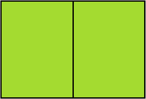 Lime Rectangle Fraction 2:2