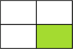 Lime Rectangle Fraction 1:4