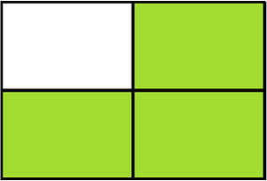 Lime Rectangle Fraction 3:4