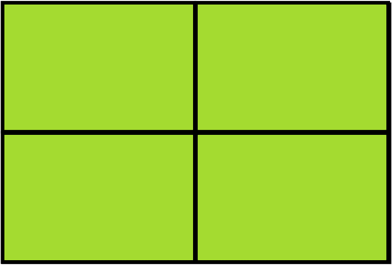 Lime Rectangle Fraction 4:4