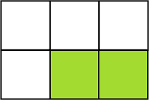 Lime Rectangle Fraction 2:6