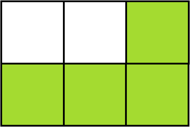 Lime Rectangle Fraction 4:6