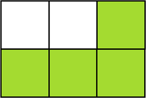 Lime Rectangle Fraction 4:6