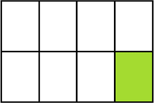 Lime Rectangle Fraction 1:8