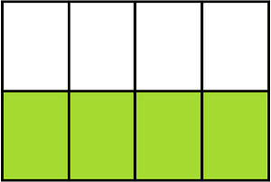 Lime Rectangle Fraction 4:8