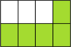 Lime Rectangle Fraction 5:8