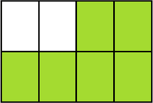 Lime Rectangle Fraction 6:8