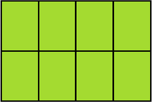 Lime Rectangle Fraction 8:8