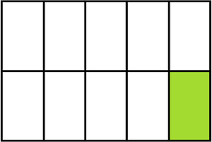 Lime Rectangle Fraction 1:10