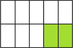 Lime Rectangle Fraction 2:10