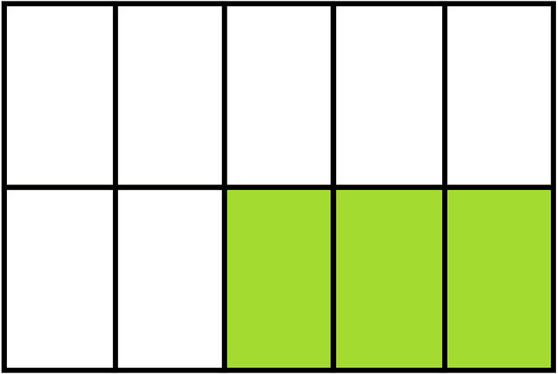 Lime Rectangle Fraction 3:10