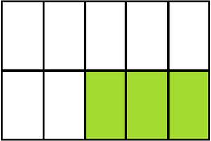 Lime Rectangle Fraction 3:10