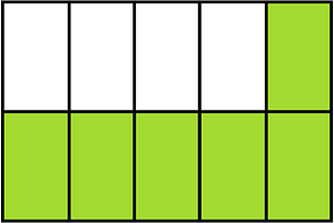 Lime Rectangle Fraction 6:10