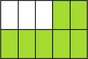 Lime Rectangle Fraction 7:10
